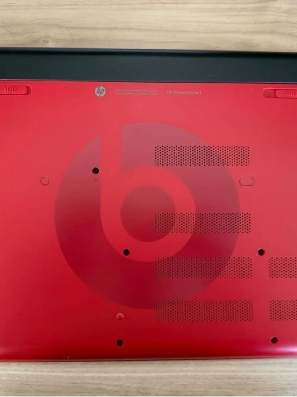 HP & Beats Collab Black Laptop with Red Trim and Beats Audio Logo